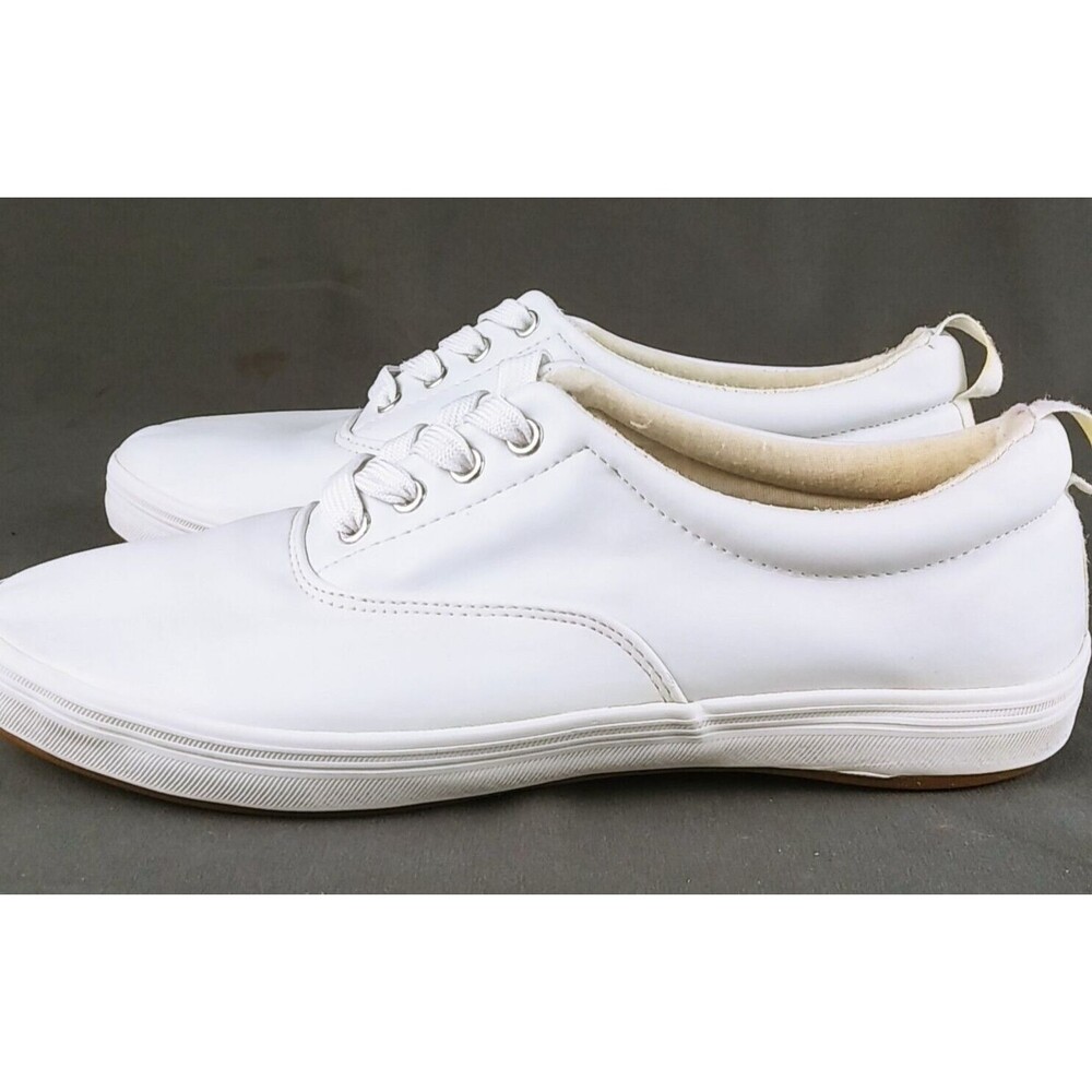 Sneaker Shoes White Faux Leather Size 8.5 Austin Trading Co Women's  Size 8.5
